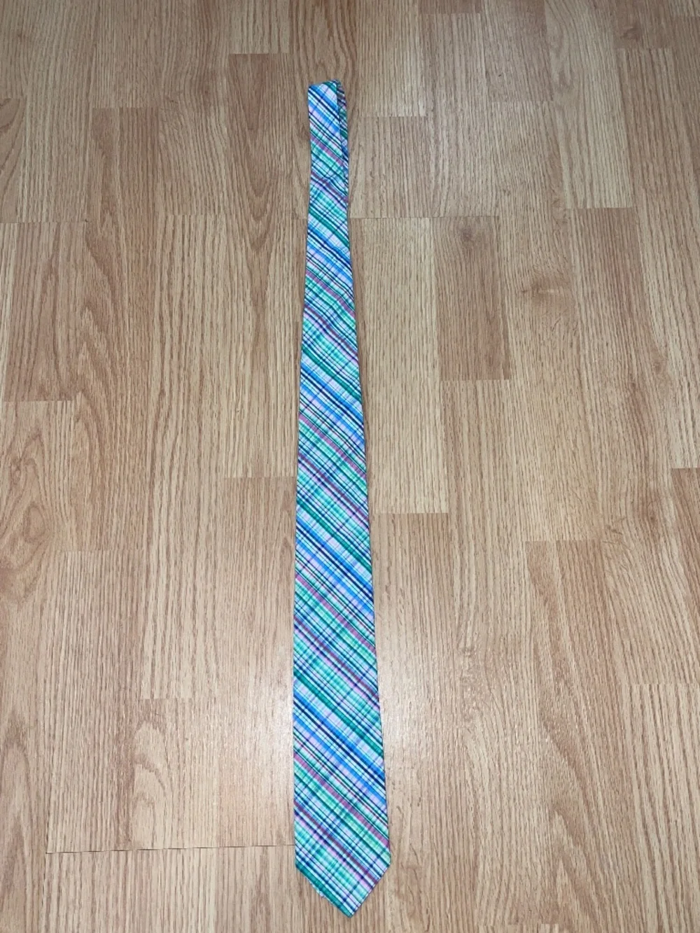Brooks Brothers Spring / Summer Print Green Blue & Pink Plaid Tie